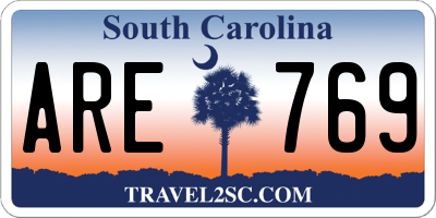 SC license plate ARE769