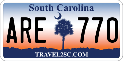 SC license plate ARE770