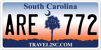SC license plate ARE772