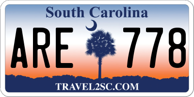 SC license plate ARE778