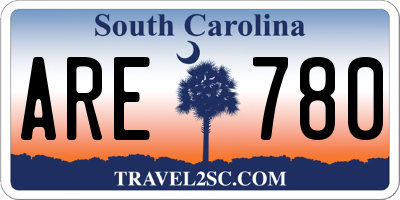 SC license plate ARE780