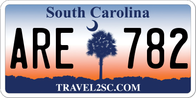 SC license plate ARE782