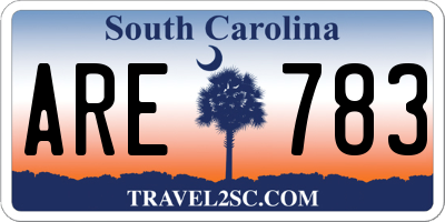 SC license plate ARE783