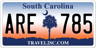 SC license plate ARE785