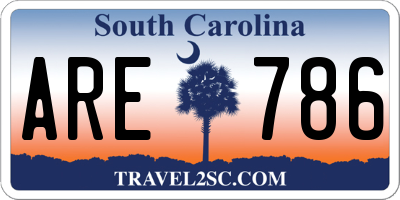 SC license plate ARE786