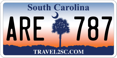 SC license plate ARE787