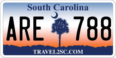 SC license plate ARE788