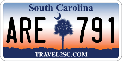 SC license plate ARE791