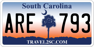 SC license plate ARE793