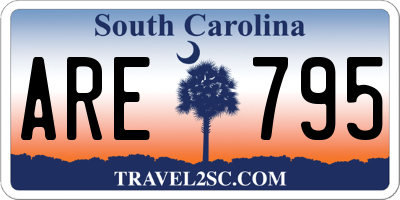 SC license plate ARE795