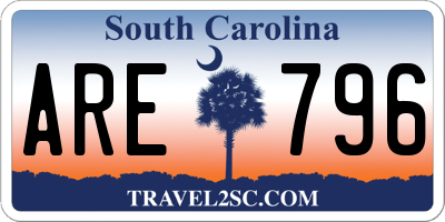 SC license plate ARE796