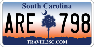 SC license plate ARE798