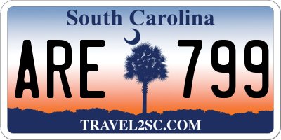 SC license plate ARE799