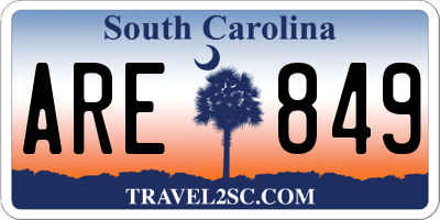 SC license plate ARE849