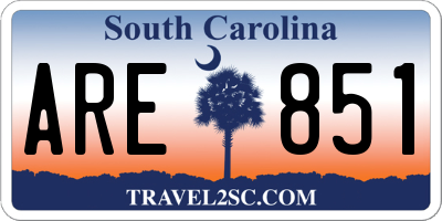 SC license plate ARE851