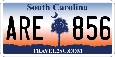 SC license plate ARE856
