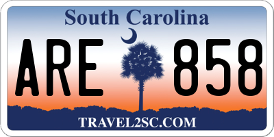 SC license plate ARE858