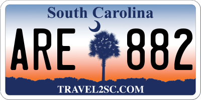 SC license plate ARE882