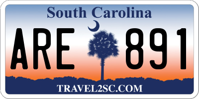 SC license plate ARE891