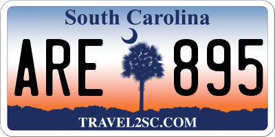SC license plate ARE895