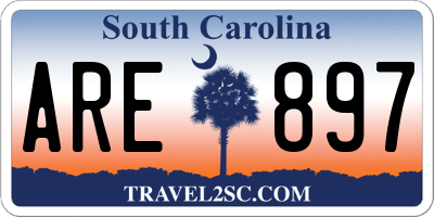 SC license plate ARE897