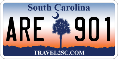 SC license plate ARE901