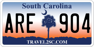 SC license plate ARE904