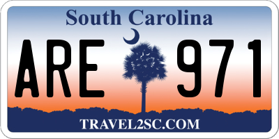 SC license plate ARE971