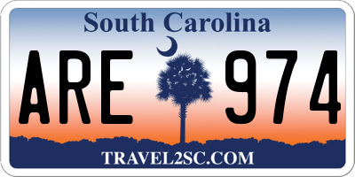 SC license plate ARE974