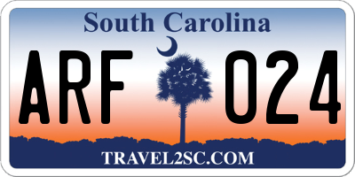 SC license plate ARF024