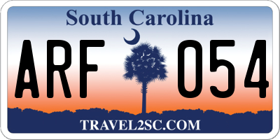 SC license plate ARF054