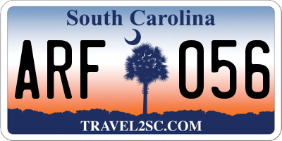 SC license plate ARF056