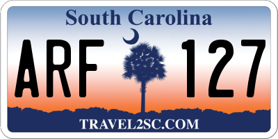 SC license plate ARF127