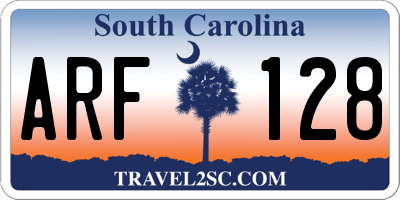 SC license plate ARF128