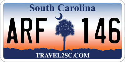 SC license plate ARF146