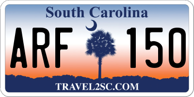 SC license plate ARF150