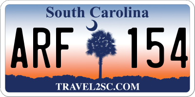 SC license plate ARF154