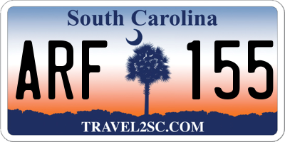 SC license plate ARF155
