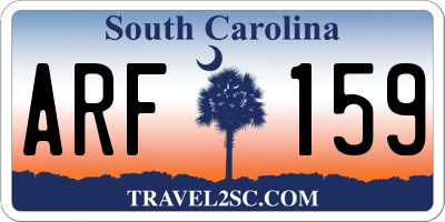 SC license plate ARF159
