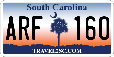 SC license plate ARF160
