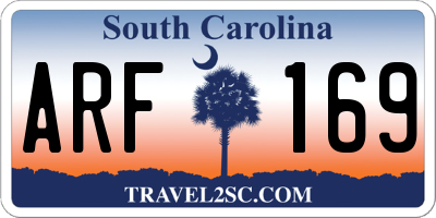 SC license plate ARF169