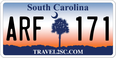 SC license plate ARF171