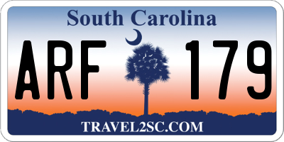 SC license plate ARF179