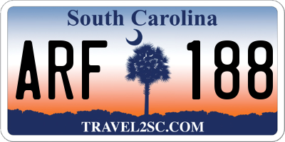 SC license plate ARF188
