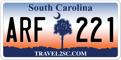 SC license plate ARF221
