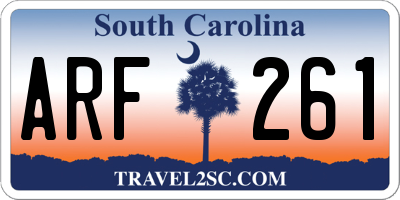 SC license plate ARF261
