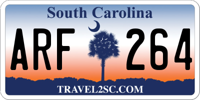 SC license plate ARF264