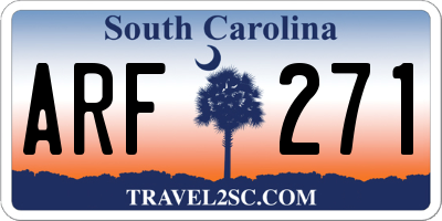 SC license plate ARF271
