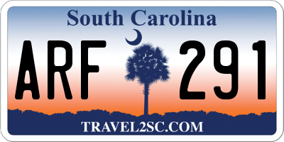 SC license plate ARF291