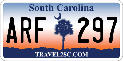 SC license plate ARF297
